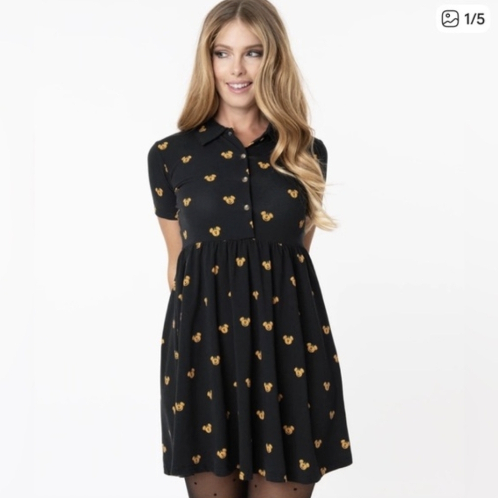 Cakeworthy Pumpkin Mickey Print Dress